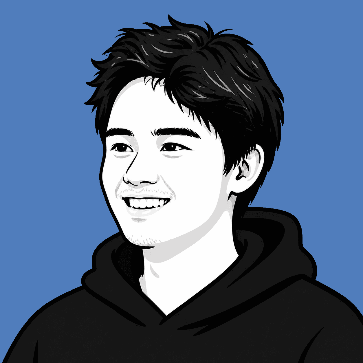 Cartoon portrait of Ryan Catapang